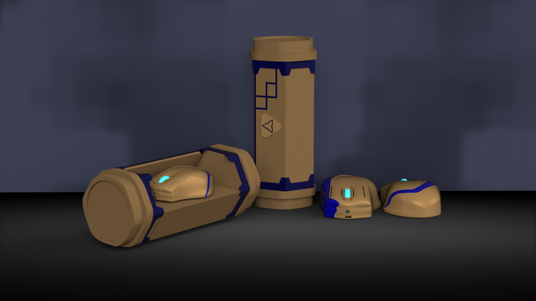 hex mouse project render with the box